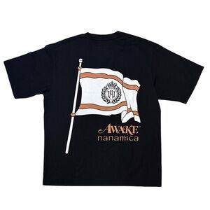 Nanamica x Awake NY Men’s Collab Black Graphic Tee XS Unisex T-shirt Japan New